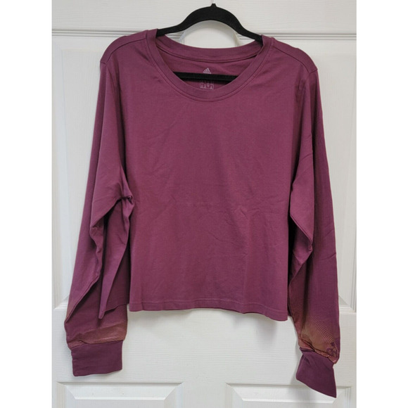 adidas Tops - Adidas Holiday GFX Long Sleeve Sweatshirt Victory Crimson Women's Plus Size 3X